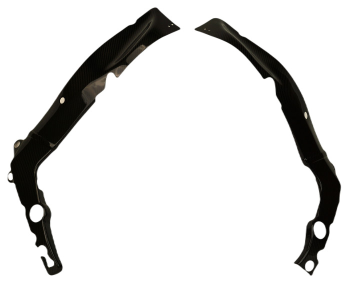 その他 2 Frame Covers in 100% Carbon Fiber for Kawasaki ZX6R 2019+