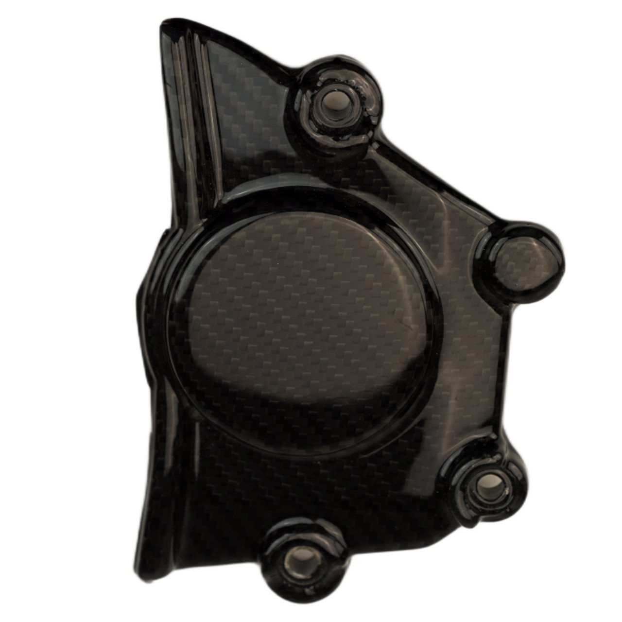 Starter Case Cover in Glossy Twill Weave Carbon Fiber for Kawasaki ZX4RR

