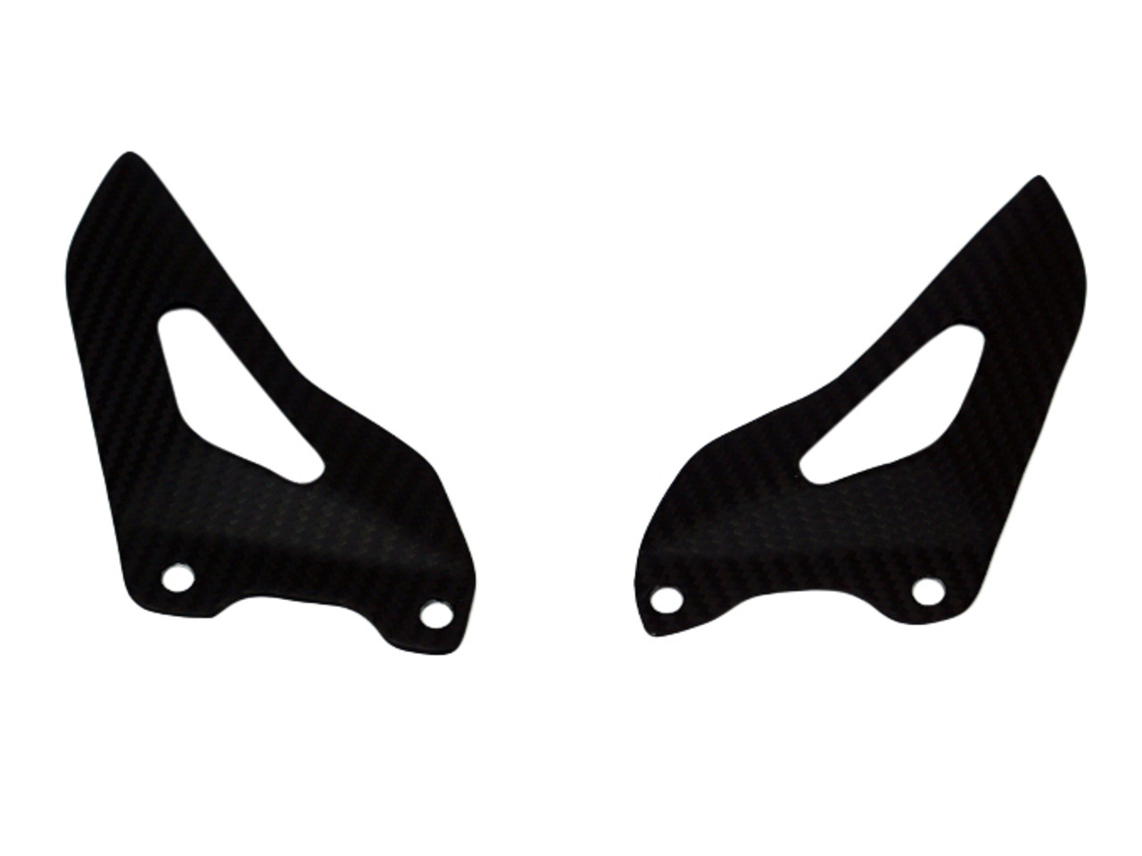 Rear Heel Guards in Glossy Twill Weave Carbon Fiber for Triumph Street Triple 765 S,R 2015-2018