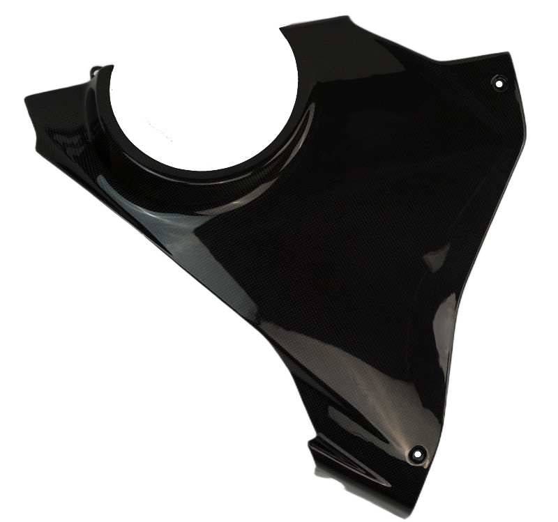Right Side of Belly Pan in Glossy Plain Weave Carbon Fiber for Ducati Panigale V4 2025+