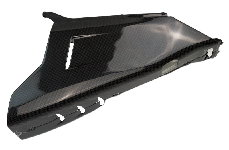 Exhaust Covers for Akrapovic in Glossy Plain Weave Carbon Fiber for Ducati Panigale V4 2025+ 