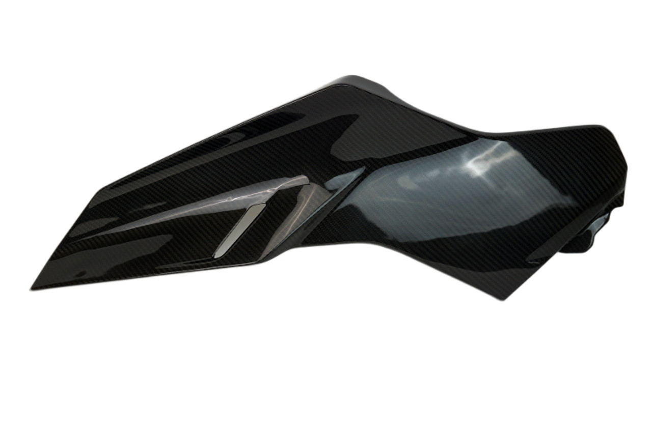 Left Large Side Panel in Glossy Twill Weave Carbon Fiber for KTM Duke 390 2024+