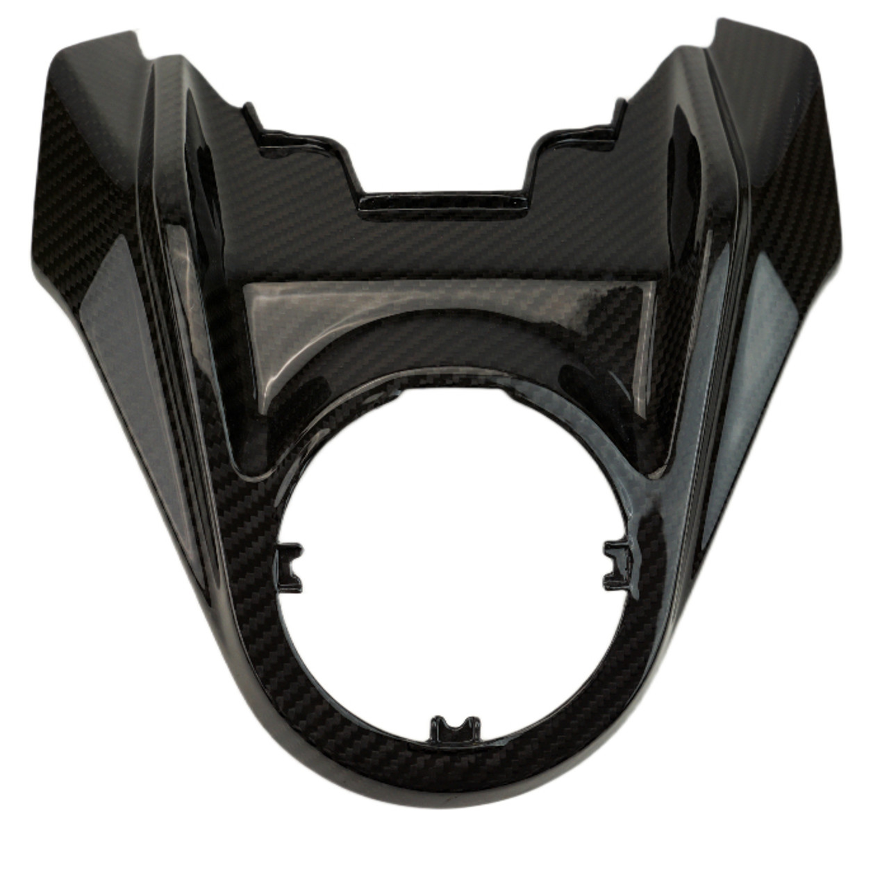 Front Tank Cover in Glossy Twill Weave Carbon Fiber for KTM Duke 390 2024+

