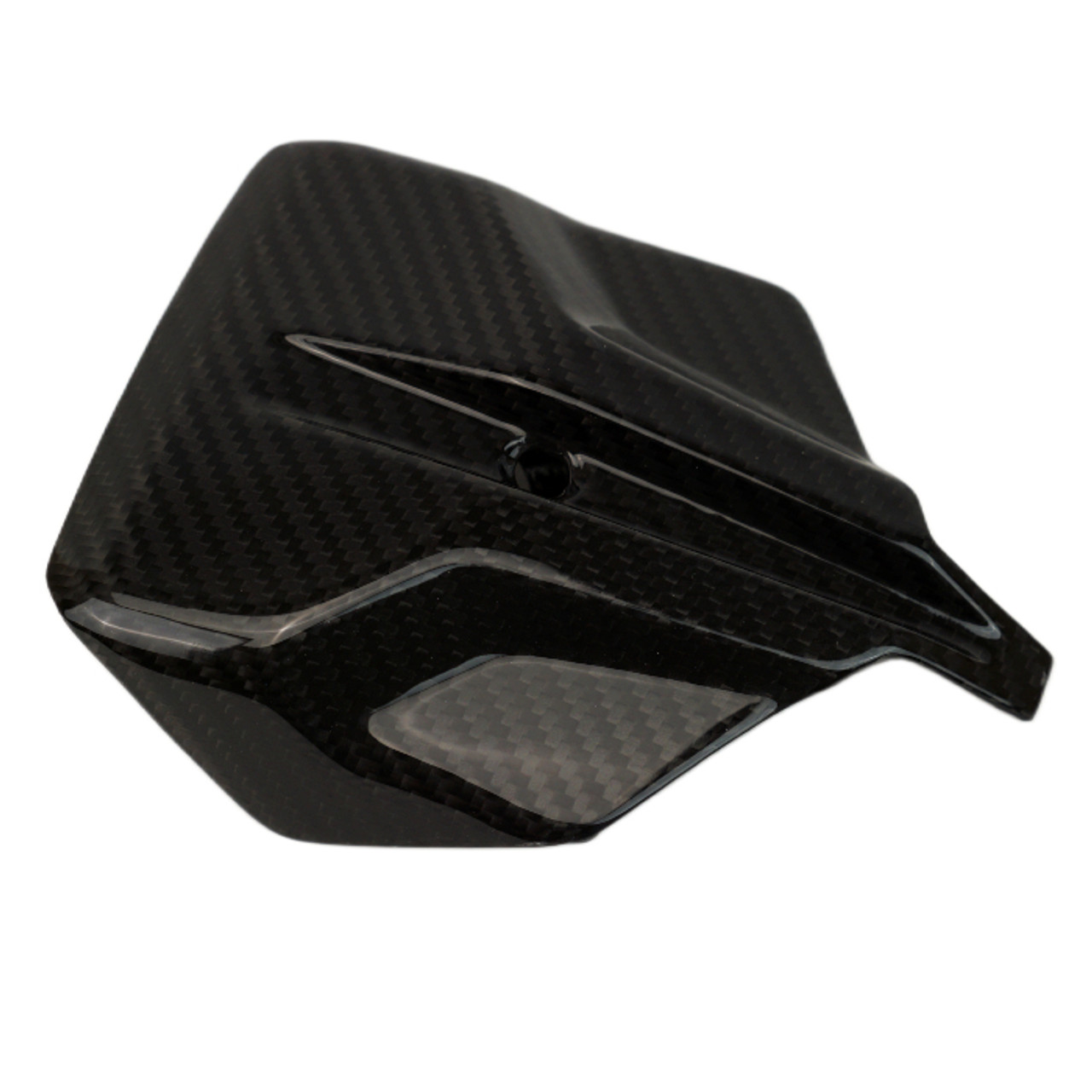 Headlight Upper Cover in Glossy Twill Weave Carbon Fiber for KTM Duke 390 2024+