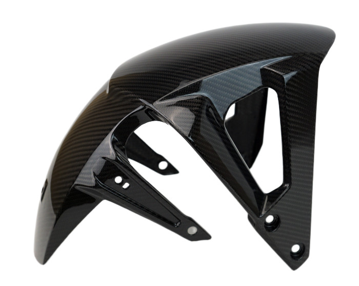 Front Fender in Glossy Twill Weave Carbon Fiber for Suzuki GSX-8R, GSX-8S, GSX-8T, GSX-8TT

