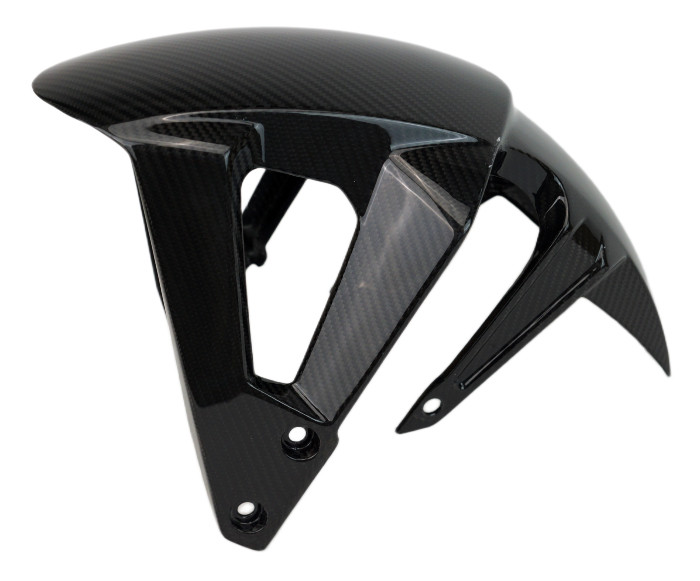 Front Fender in Glossy Twill Weave Carbon Fiber for Suzuki GSX-8R, GSX-8S