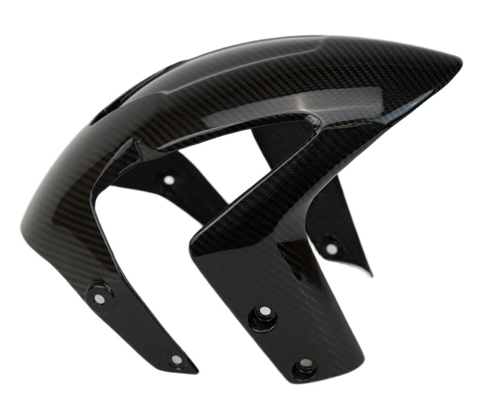Front Fender in Glossy Twill Weave Carbon Fiber for Aprilia RS457