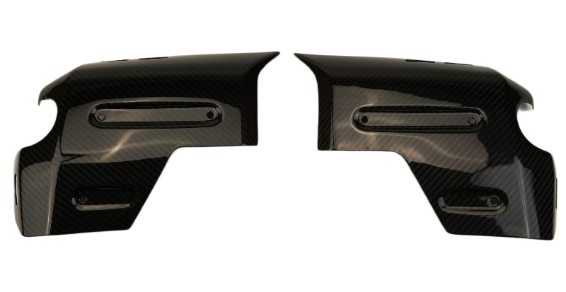 Radiator Covers in Glossy Twill Weave Carbon Fiber for BMW R1300GS ADV 2025+ Option 719 

