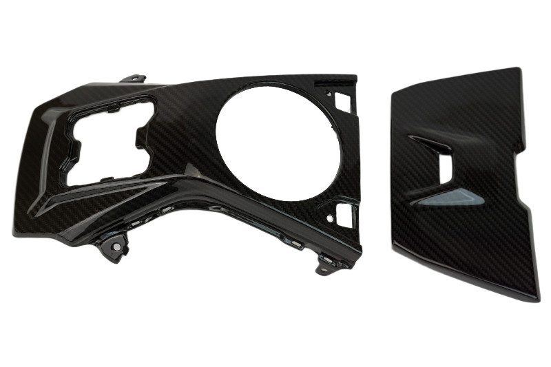 Set of Top Tank Covers in Glossy Twill Weave Carbon Fiber for BMW R1300GS ADV 2025+

