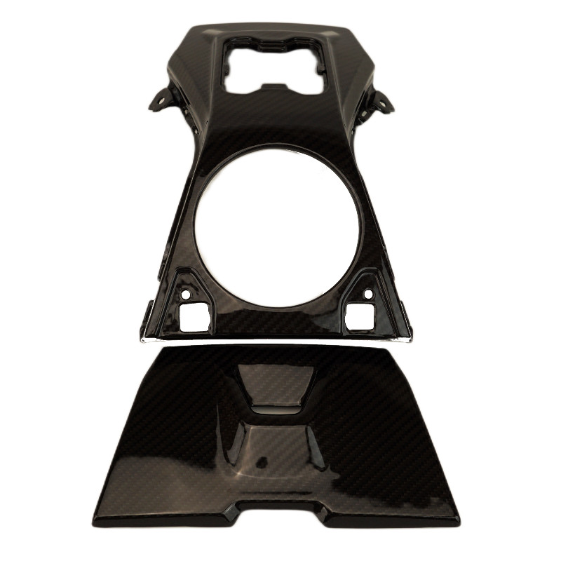 Set of Top Tank Covers in Glossy Twill Weave Carbon Fiber for BMW R1300GS ADV 2025+
