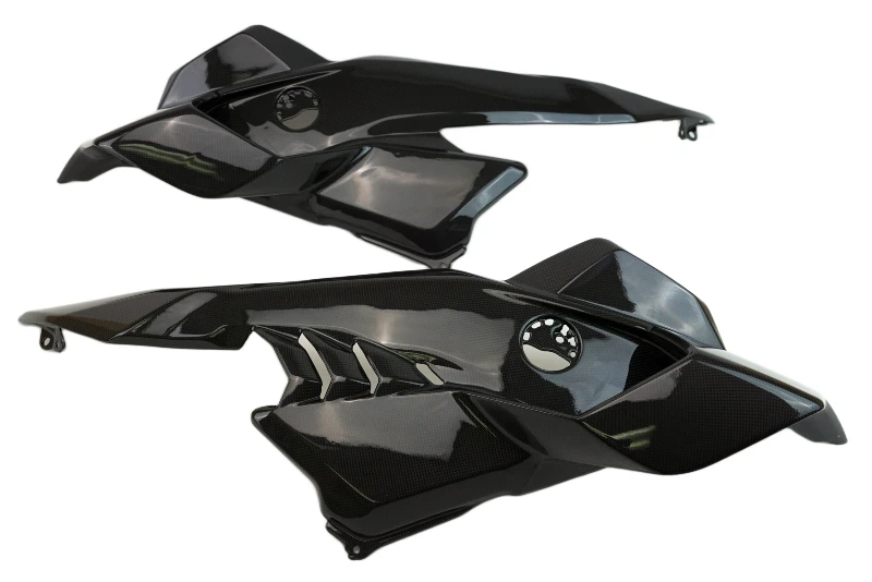Large Side Panels in Glossy Plain Weave Carbon Fiber for BMW S1000RR 2025+

