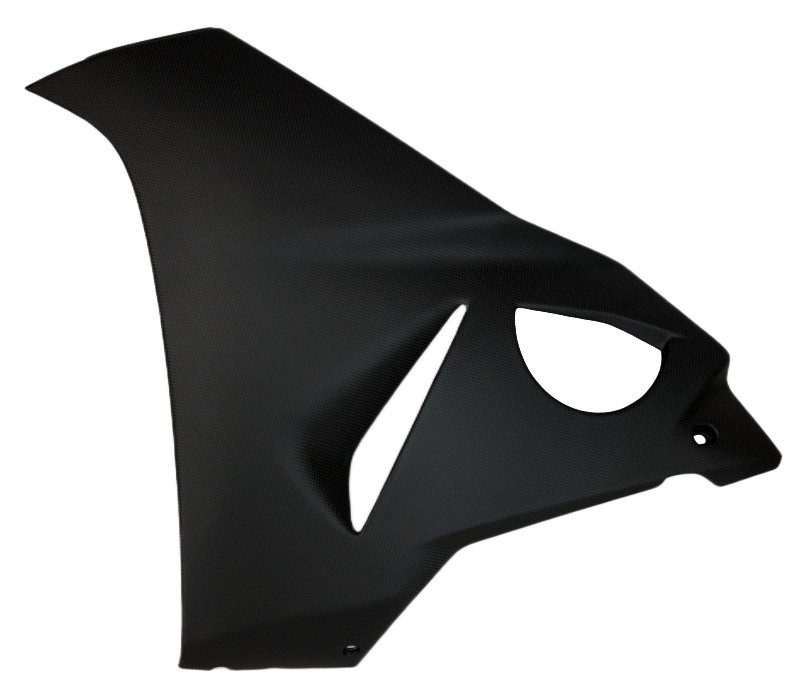 Large Side Panels (left side) in Matte Plain Weave Carbon Fiber for Ducati Panigale V2 2025+