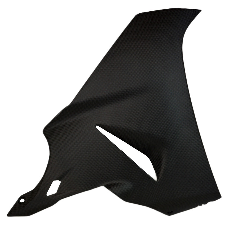Large Side Panels (right side) in Matte Plain Weave Carbon Fiber for Ducati Panigale V2 2025+