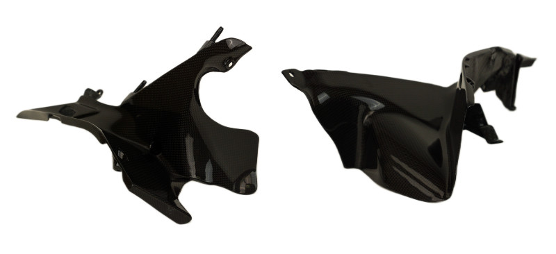 Inner Fairings in Glossy Plain Weave Carbon Fiber for Ducati Panigale V2 2025+