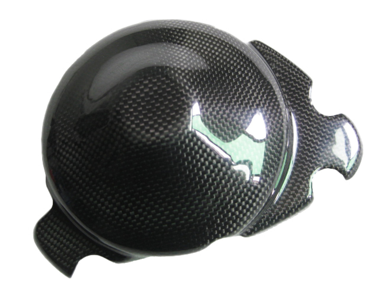 Glossy Plain Weave Carbon Fiber Alternator Cover (Kevlar inside) for Yamaha R1 09-14