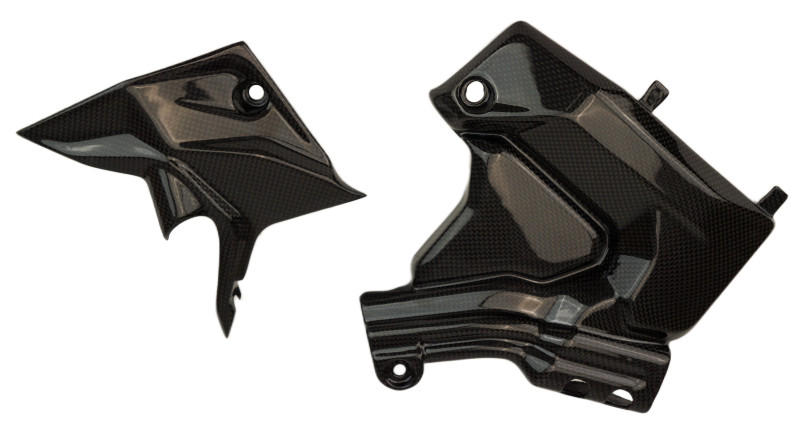 Engine Covers in Glossy Plain Weave Carbon Fiber for Ducati Streetfighter V4 2025+

