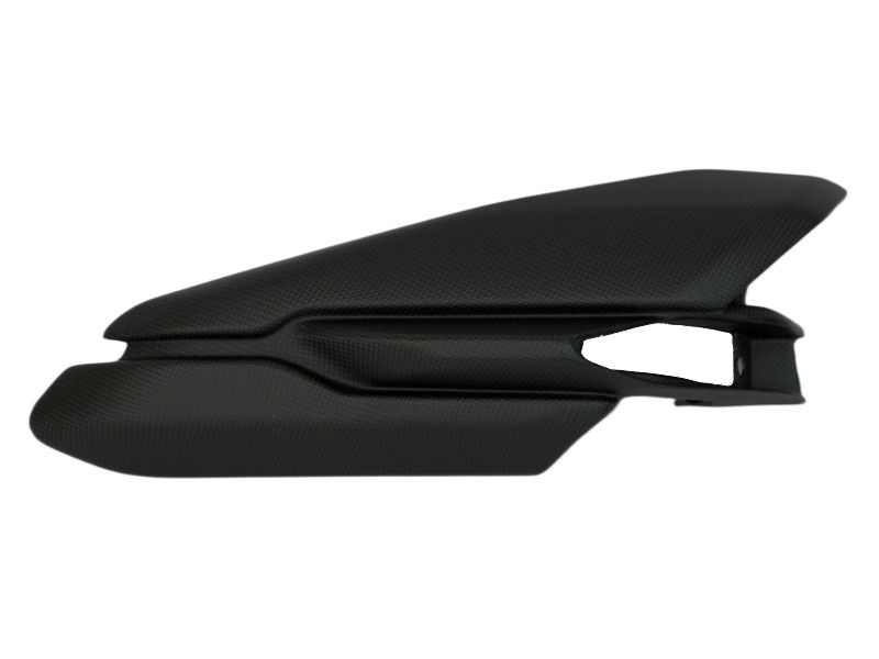 Right Side Under Tank Cover in Matte Plain Weave Carbon Fiber for Ducati XDiavel V4 2025+