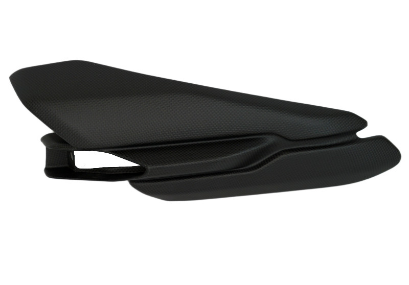 Left Side Under Tank Cover in Matte Plain Weave Carbon Fiber for Ducati XDiavel V4 2025+