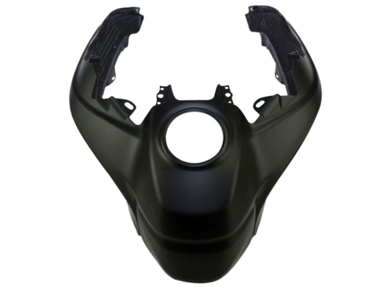 Upper Tank Cover in Matte Plain Weave shown for Ducati Multistrada 950, 1260 2018+, Enduro 1200/1260.