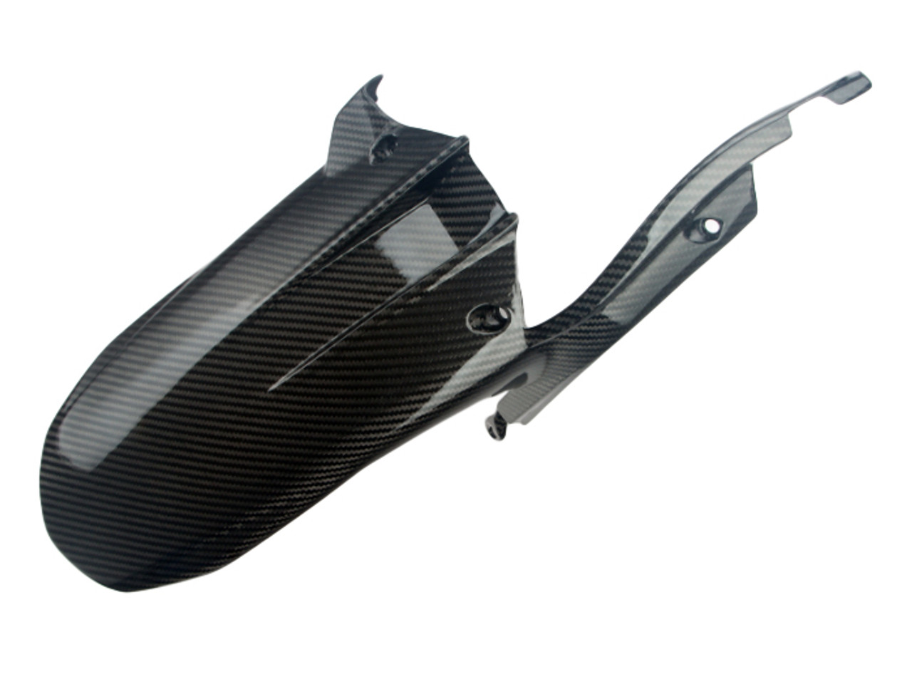 Rear Hugger in Glossy Twill Weave Carbon Fiber for Ducati Multistrada 950, 1200 Enduro