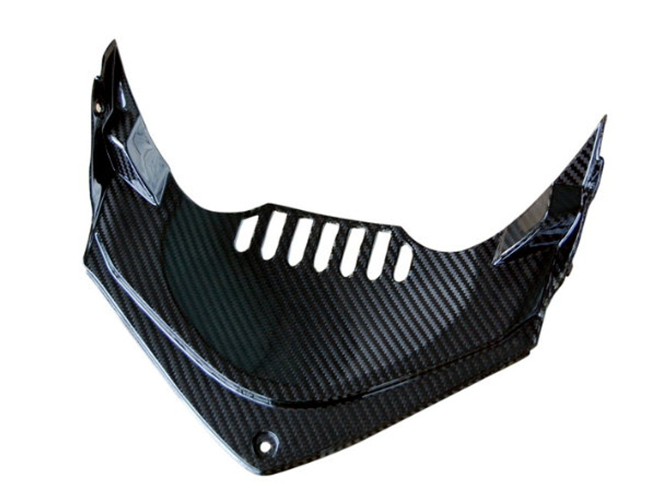 Spoiler in Glossy Twill Weave Carbon with Fiberglass for Honda CBR 1000RR 12-16