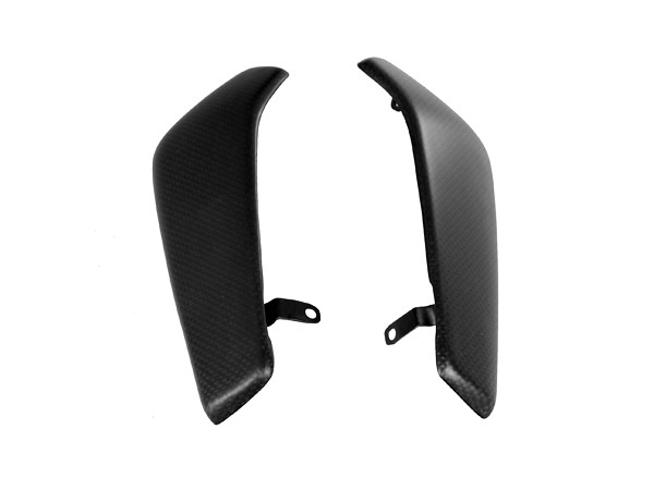 Small Radiator Covers in Matte Plain Weave Carbon Fiber for Ducati Monster 821, 1200