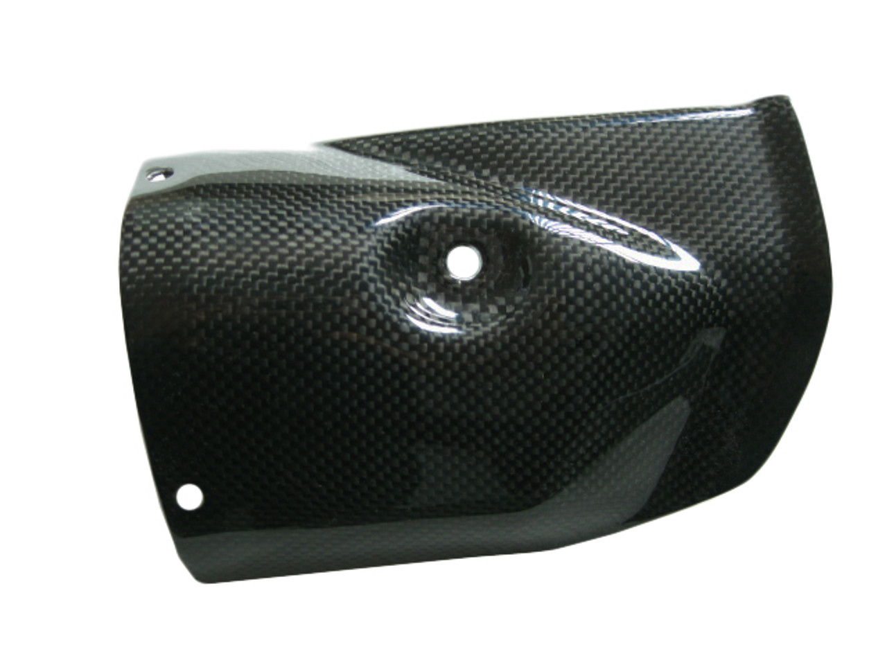 Glossy Plain Weave Carbon Fiber Heat Shield Exhaust (heat Foil inside) for Yamaha R6 08-16