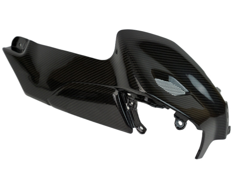 Right Side of Tank Side Panels in Glossy Twill Weave Carbon Fiber for Yamaha MT-10 2025+
