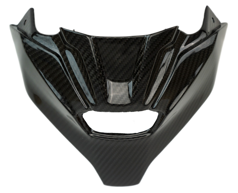 Headlight Cover in Glossy Twill Weave Carbon Fiber for Yamaha MT-07 2025+