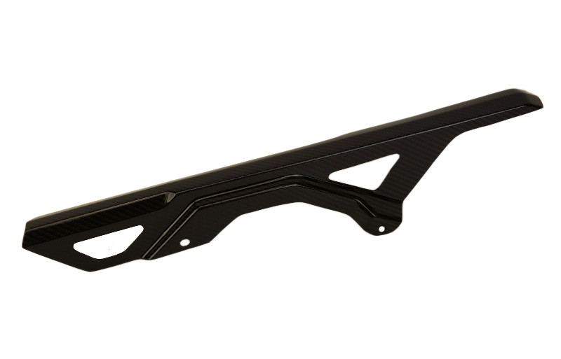 Chain Guard in Glossy Twill Weave Carbon Fiber for Suzuki GSX-8R, GSX-8S, GSX-8T, GSX-8TT