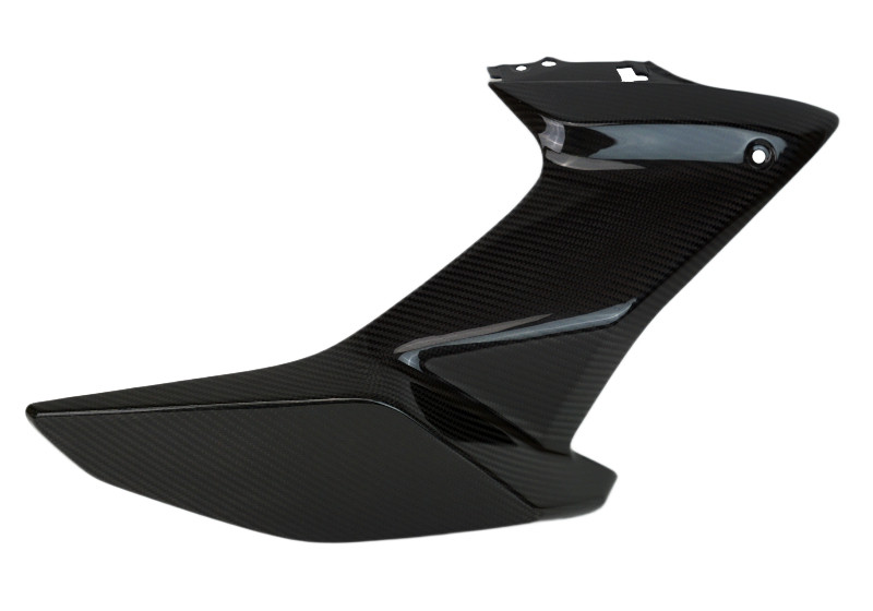 Left Side of Large Side Fairings in Glossy Twill Weave Carbon Fiber for Suzuki GSX-8S