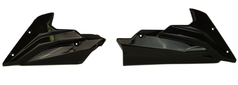 Belly Pan Sides in Glossy Twill Weave Carbon Fiber for Suzuki GSX-8S (SERT version)

