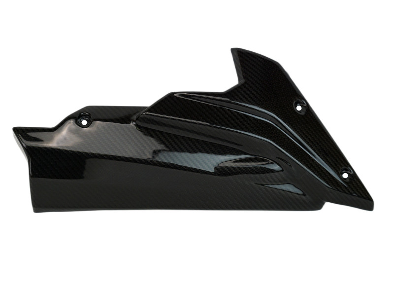 Right Side of Belly Pan Sides in Glossy Twill Weave Carbon Fiber for Suzuki GSX-8S (SERT version)