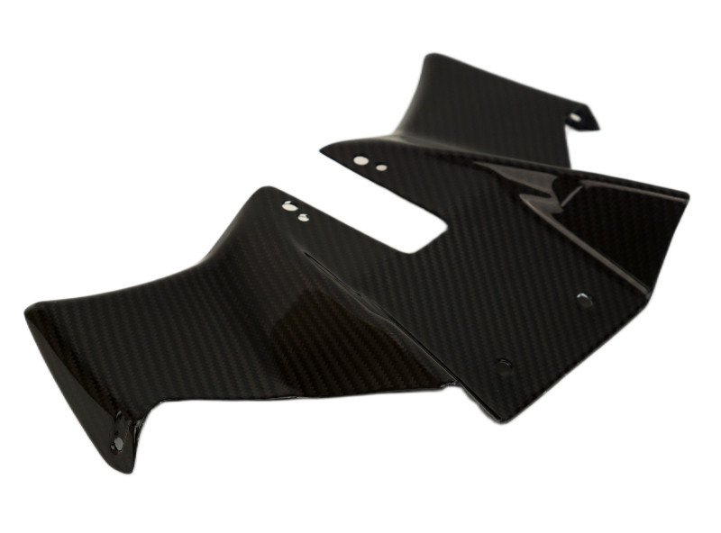 Front Fairing Winglets in Glossy Twill Weave Carbon Fiber for Suzuki GSX-8S