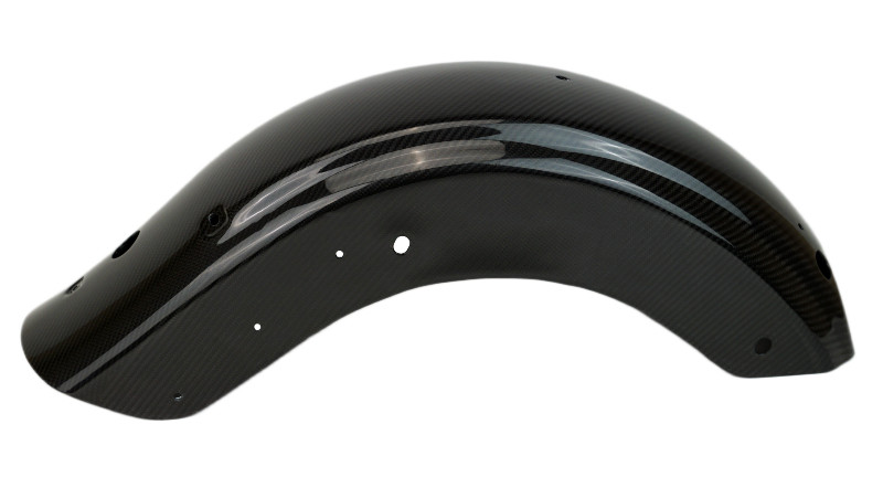 Rear Fender in Glossy Twill Weave Carbon Fiber for Harley-Davidson Road Glide, Street Glide 2015-2023 
