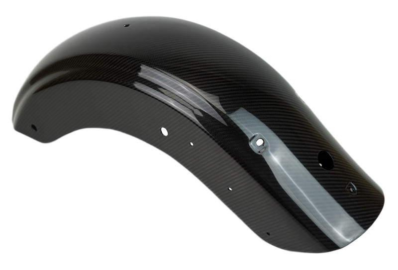 Rear Fender in Glossy Twill Weave Carbon Fiber for Harley-Davidson Road Glide, Street Glide 2015-2023 
