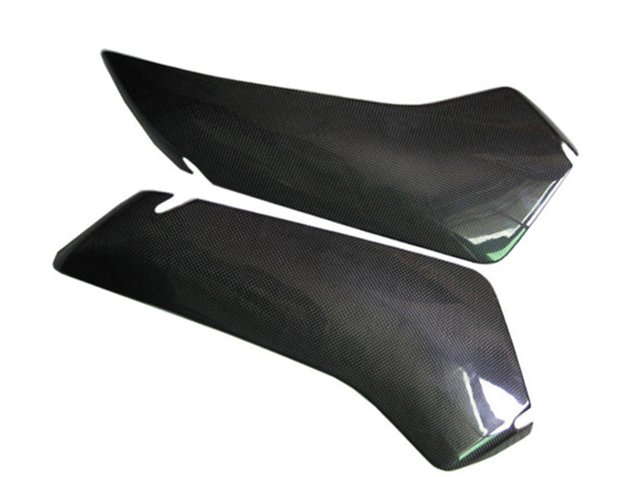 Glossy Plain Weave Carbon Fiber Fairing Air Scoops for Ducati 749, 999