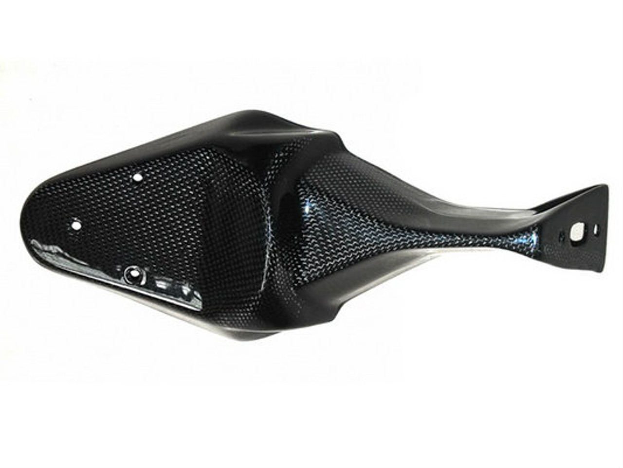 License Plate Holder in Glossy Plain Weave Carbon Fiber for Ducati 848, 1098, 1198