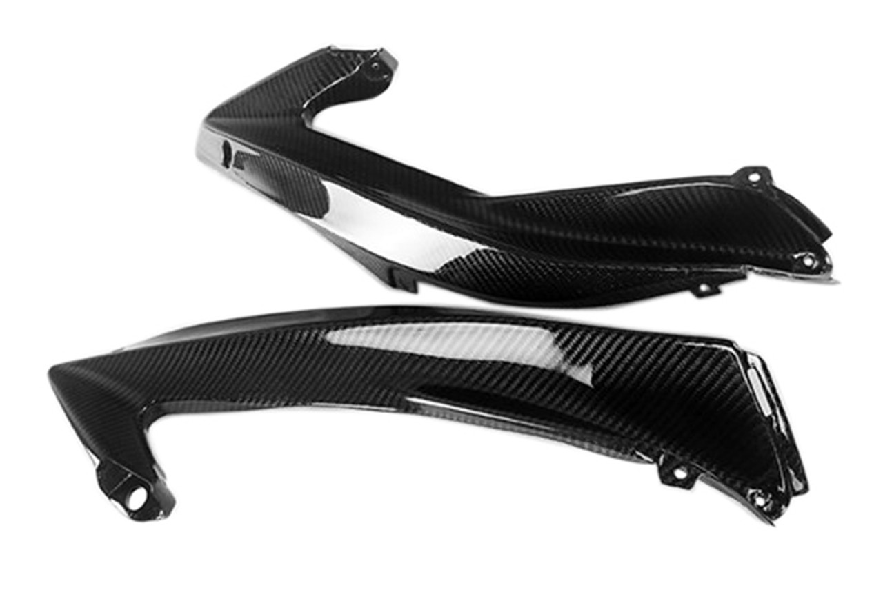 Top Side Fairings in Glossy Twill Weave Carbon Fiber for Yamaha R6 06-07