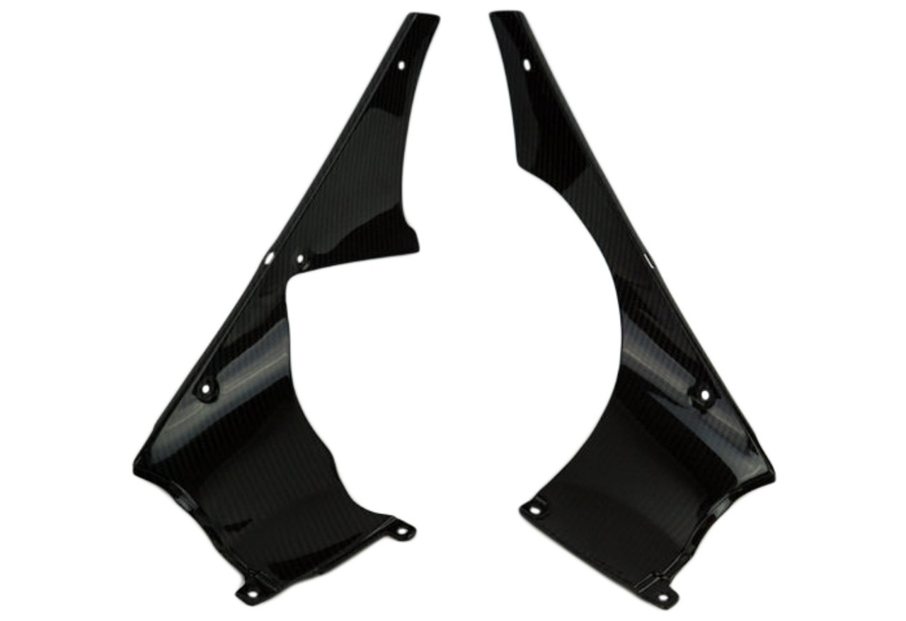 Inner Fairings in Glossy Twill Weave Carbon Fiber for Yamaha R6 08-16