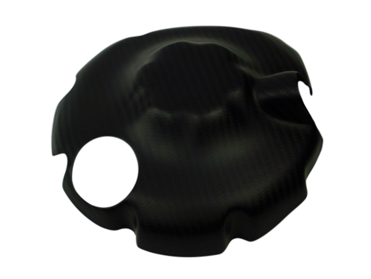 Clutch Cover in Matte Twill Weave Carbon Fiber for Yamaha R6 2006+