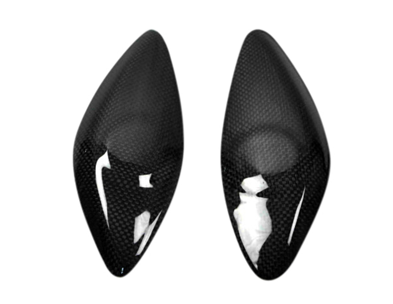 Tank Side Guards in Glossy Plain Weave Carbon Fiber for Yamaha R6 08-16