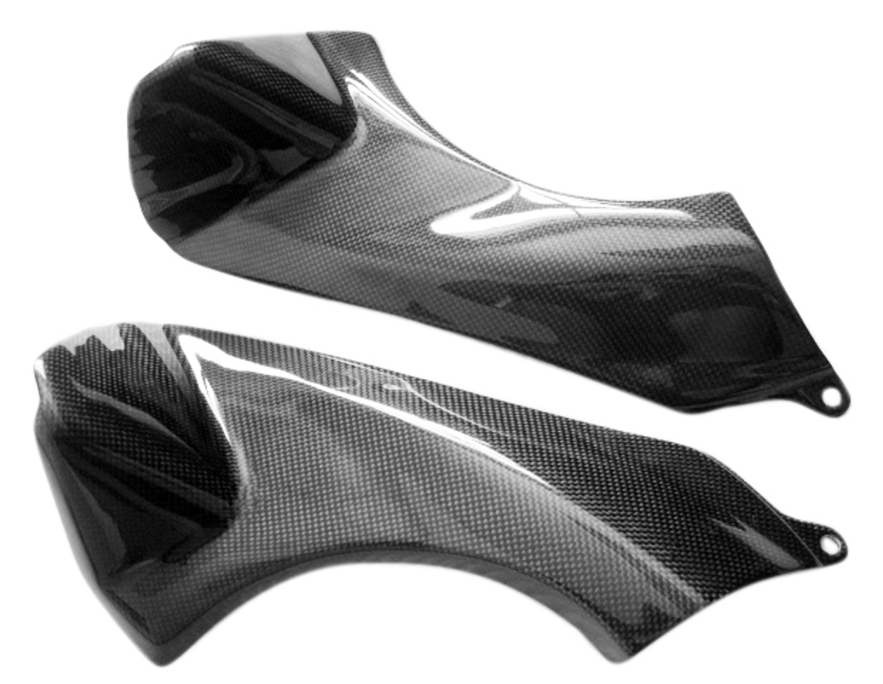 Glossy Plain Weave Carbon Fiber  Air Duct Covers for Kawasaki ZX6R 07-08