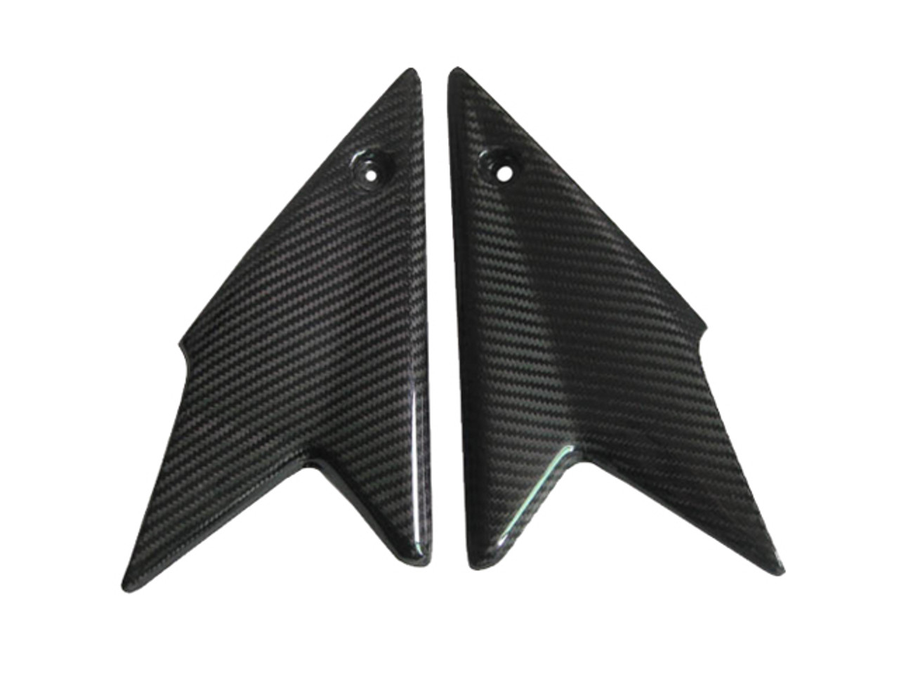 Side Panels for Triumph Speed Triple 1050 08-10 in Glossy Twill Weave Carbon Fiber