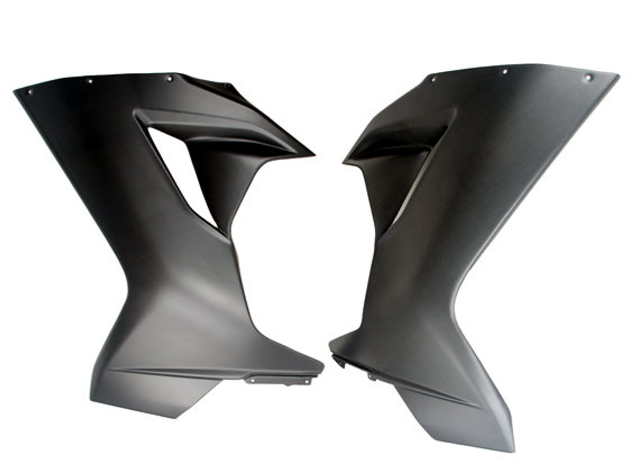 Large Side Panels for MV Agusta F3 675/800 in Matte Plain Weave Carbon Fiber