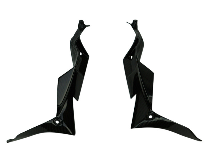 Air Intake  Covers in Glossy Twill Weave Carbon Fiber for Kawasaki Z1000 2014-2016