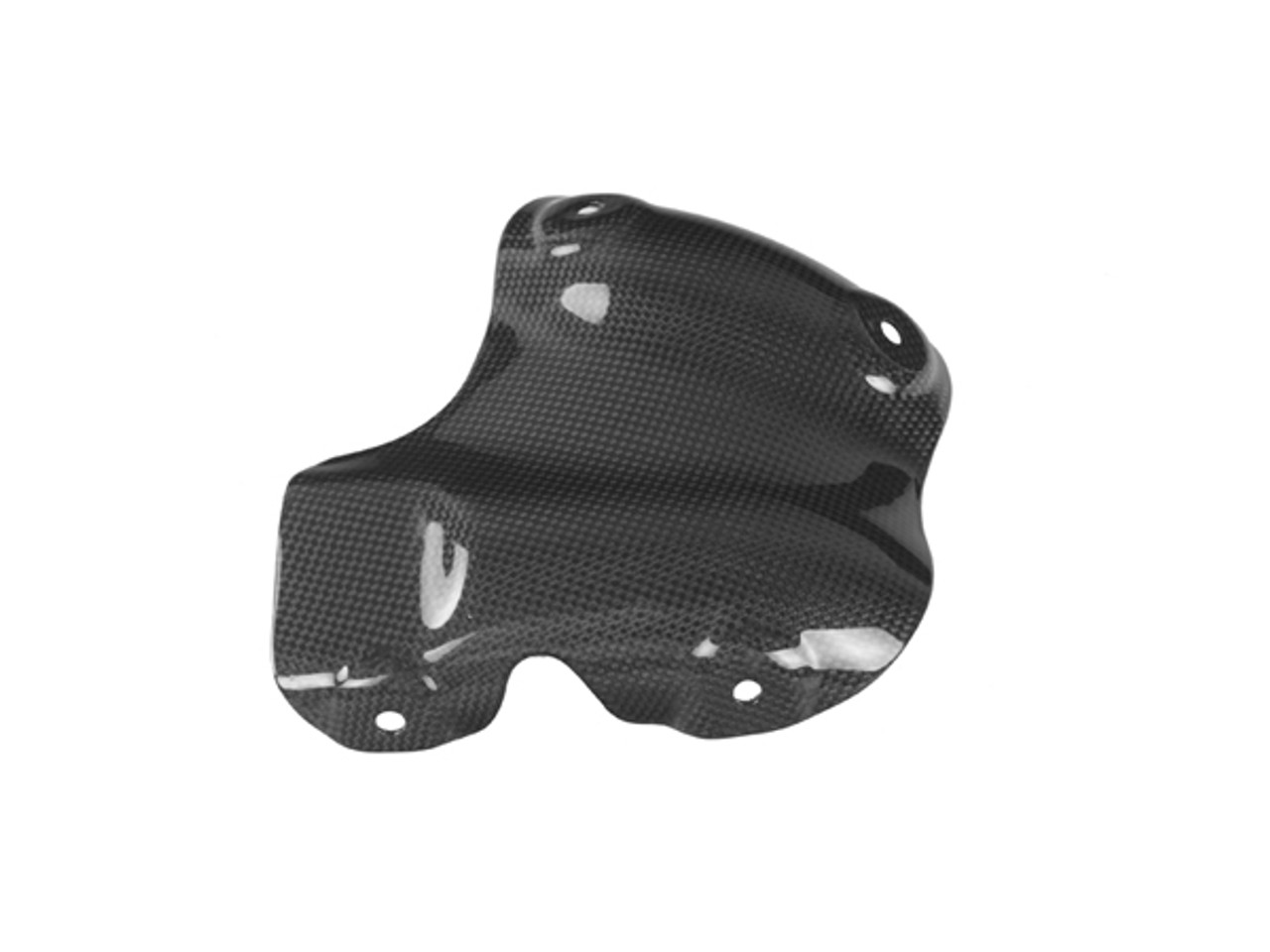 Heat Shield ( with foil) for Ducati Hyperstrada, Hypermotard 821 2013+ in Glossy Plain Weave Carbon Fiber