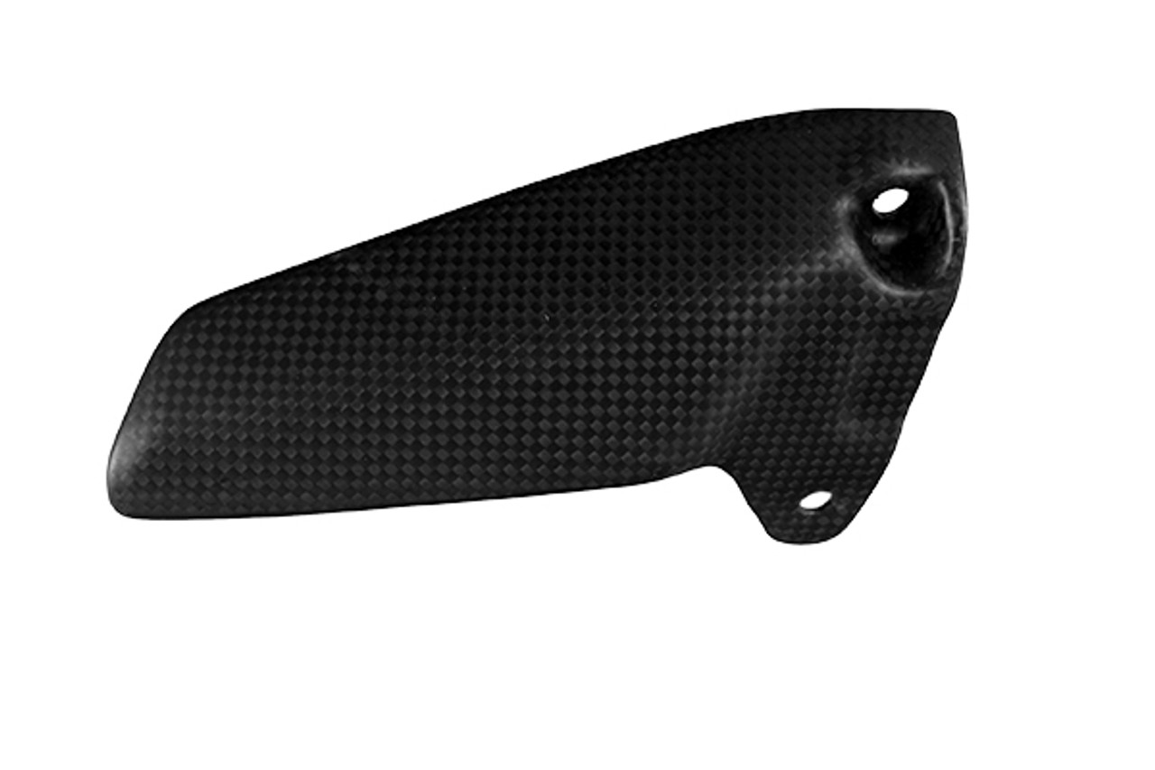 Heel Plate in Matte Plain Weave Carbon Fiber for Ducati Monster 821, 1200  2014-2017