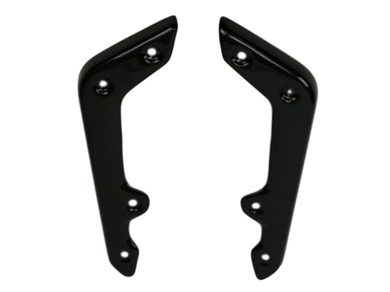 Front Fender Holders in Glossy Plain Weave Carbon Fiber for MV Agusta Dragster