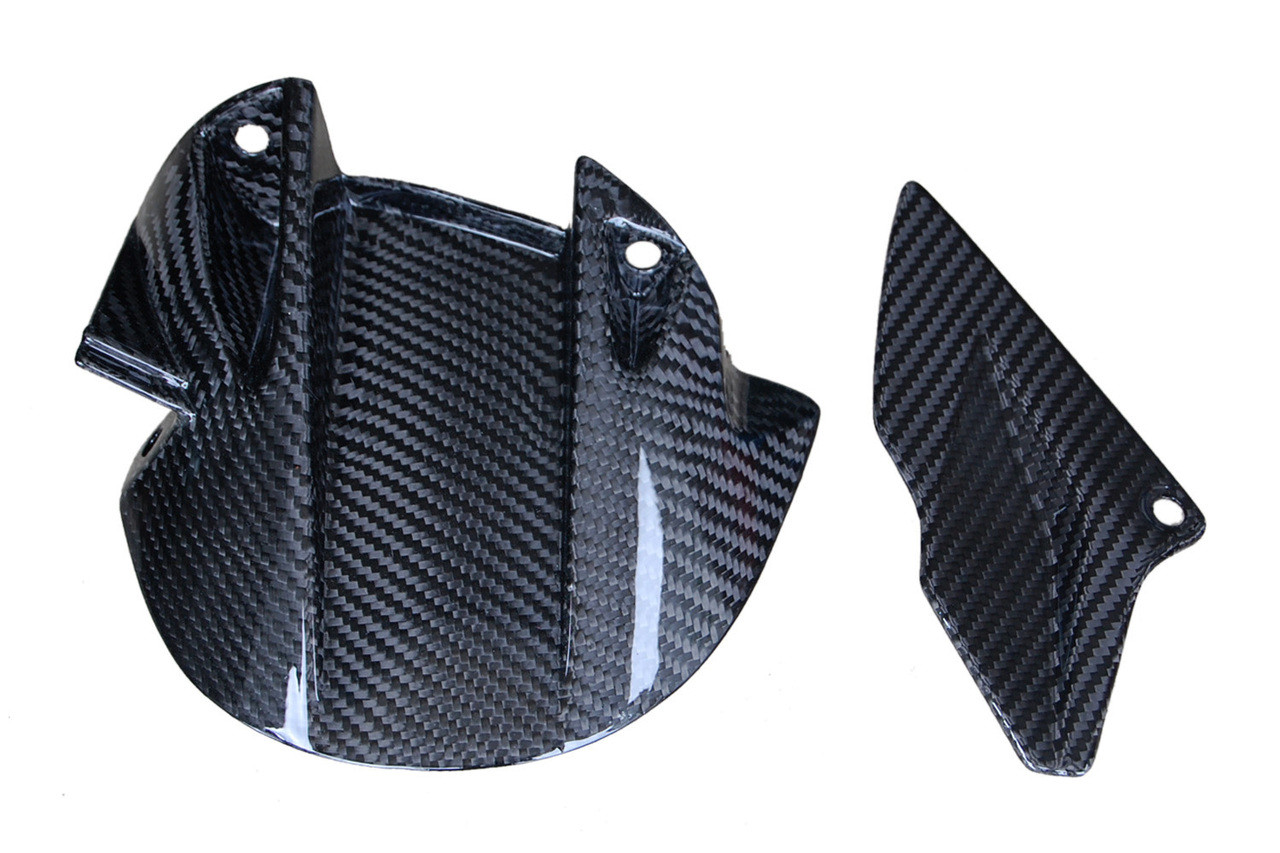 Rear Hugger in Glossy Plain Weave Carbon Fiber for Aprilia Dorsoduro 750, 900, 1200